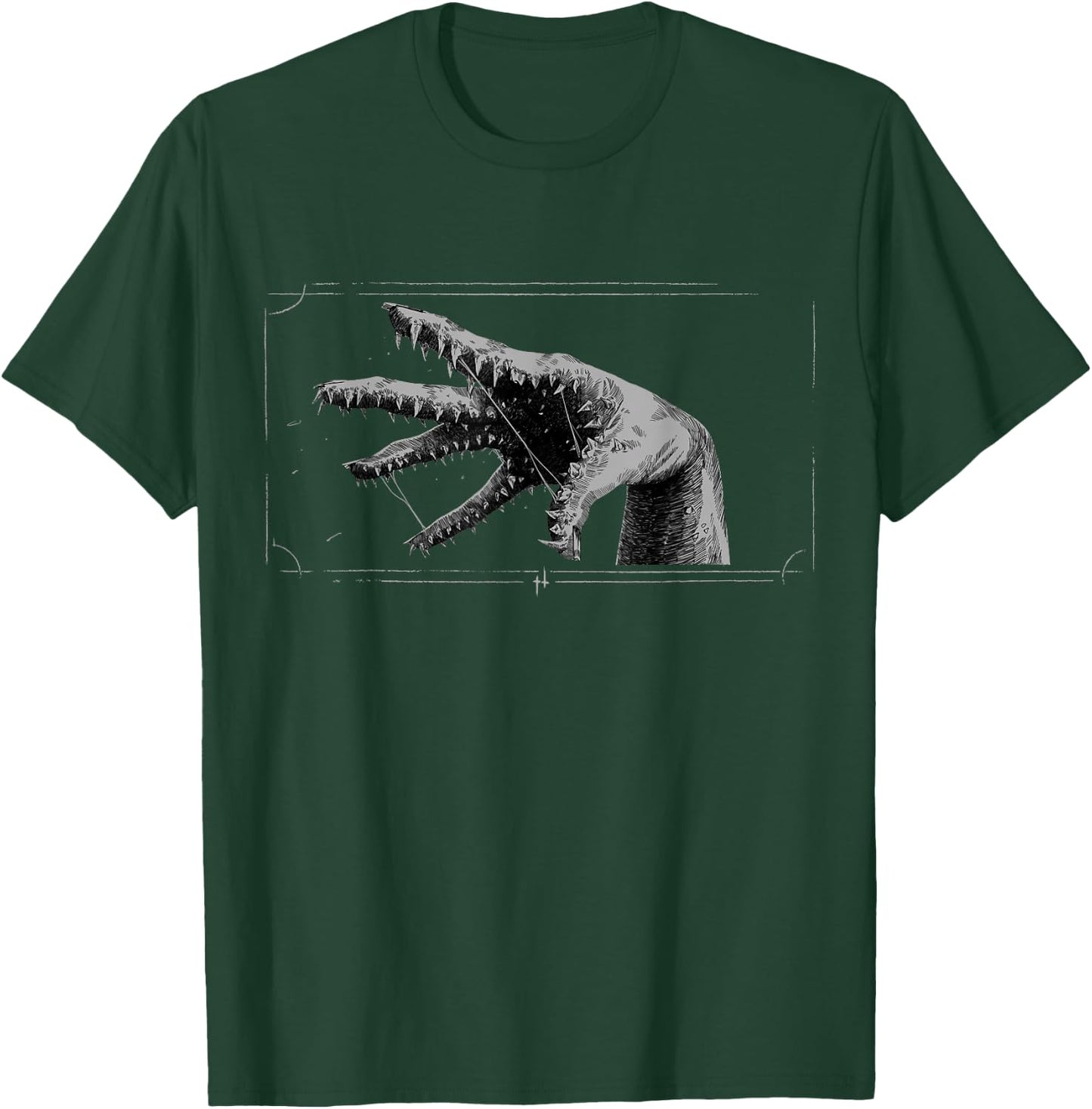Hunt Showdown Boys -Adults Black Cotton Polyester Small Classic Fit Collarless Short Sleeve Classic Hunting T-Shirt - T-Shirt | Forest