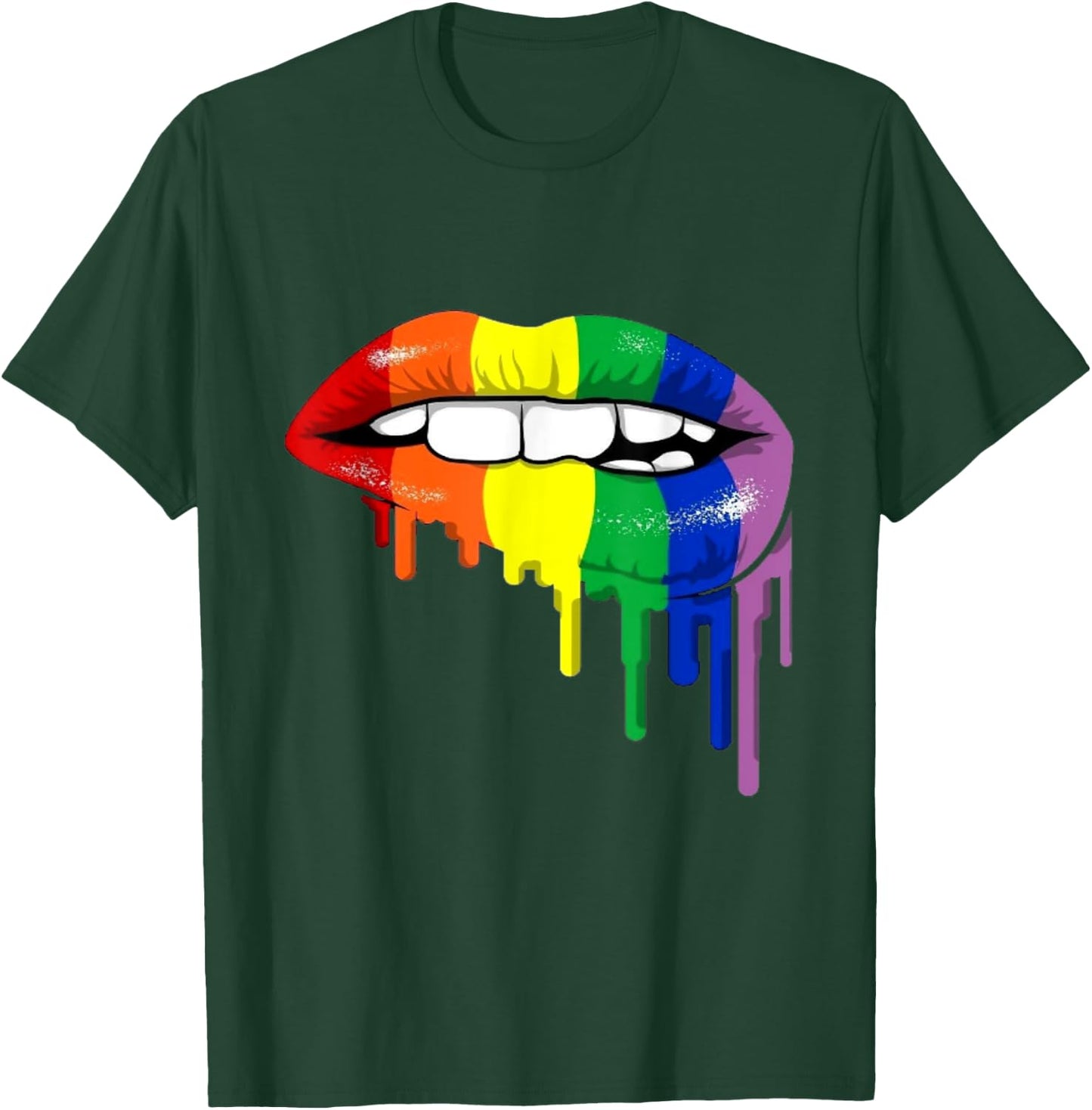 LGTBY lips T-Shirt - T-Shirt | Forest