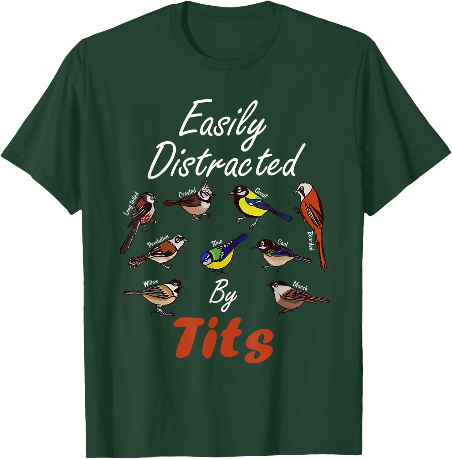 Nice Tits Funny Bird Watching Birder Men & Women Gift T-Shirt - T-Shirt | Forest