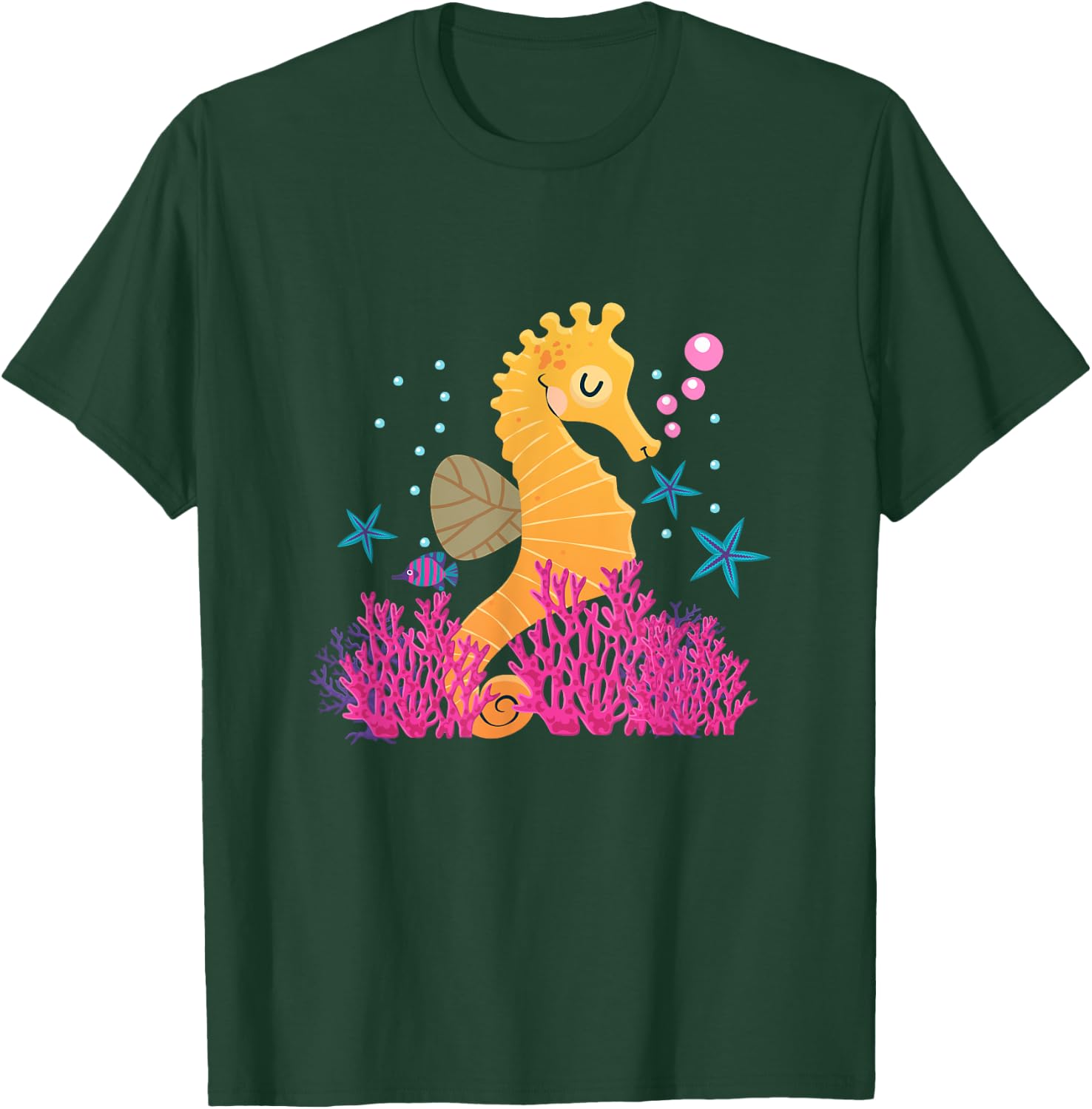 Sea Animal Ocean Creature Seahorse T-Shirt - T-Shirt | Forest