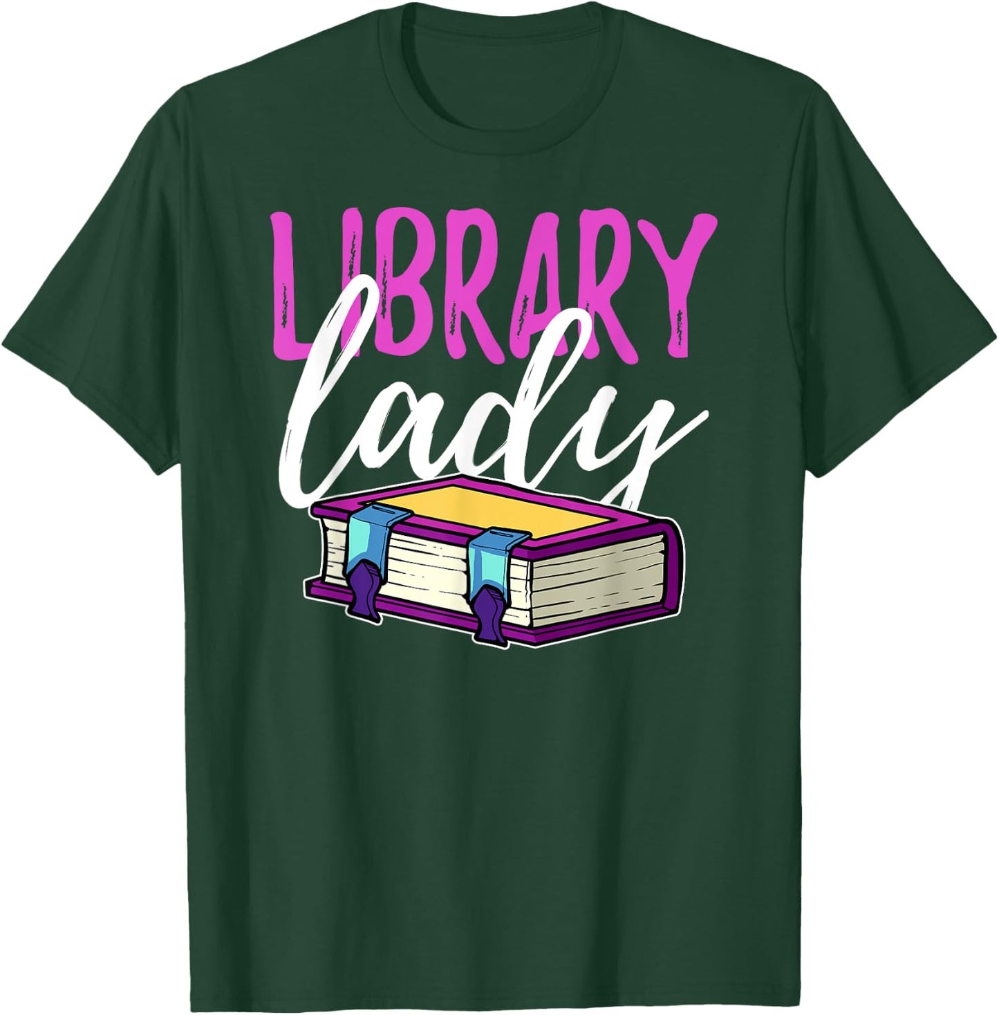 Librarian Library Reading Bookworm Books T-Shirt - T-Shirt | Forest