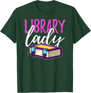 Librarian Library Reading Bookworm Books T-Shirt - T-Shirt | Forest