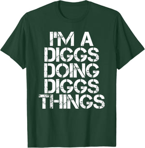 DIGGS Funny Surname Family Tree Birthday Reunion Gift T-Shirt - T-Shirt | Forest