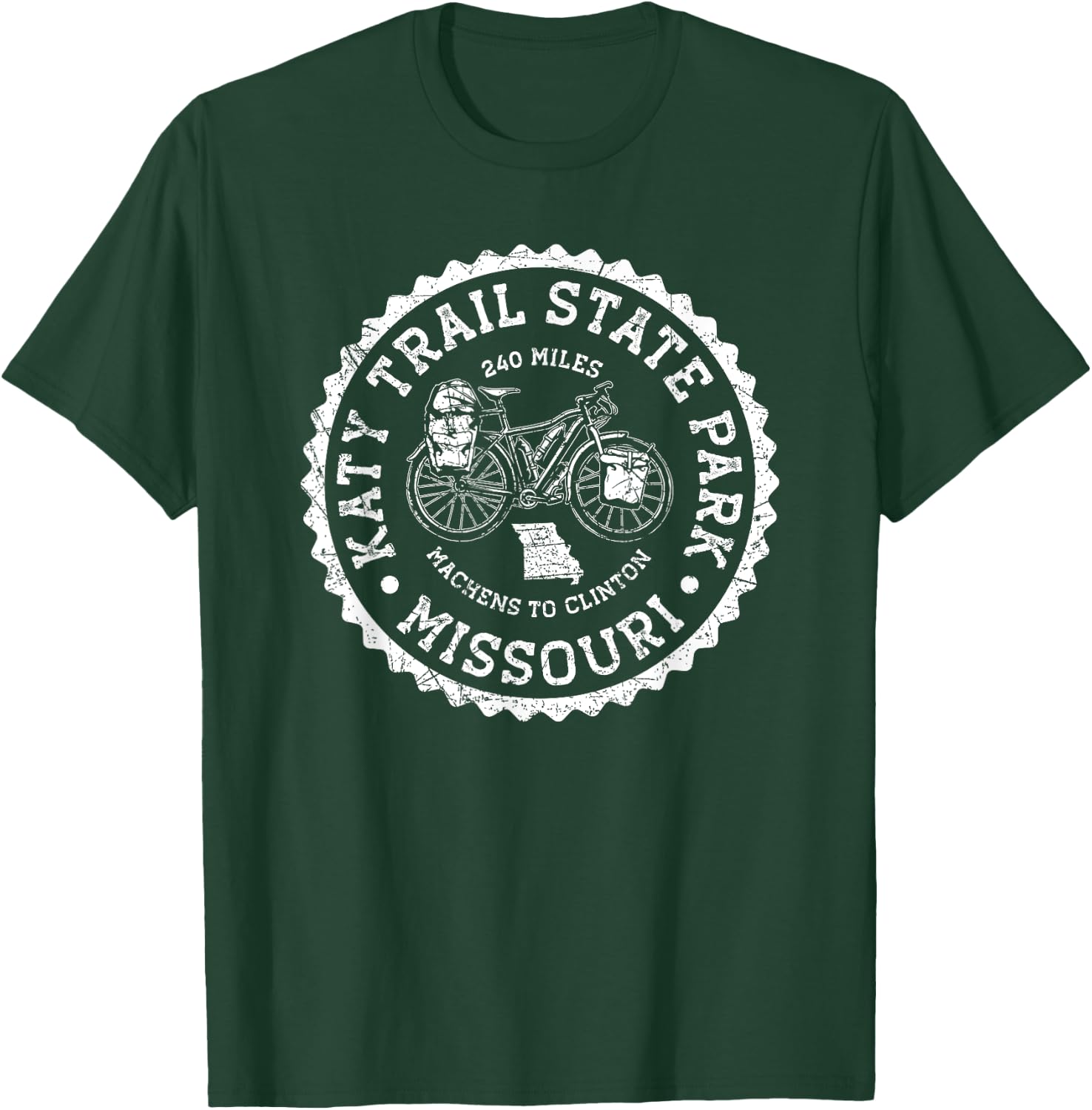 Katy Trail State Park Missouri Cycling Bicycle Biking T-Shirt - T-Shirt | Forest