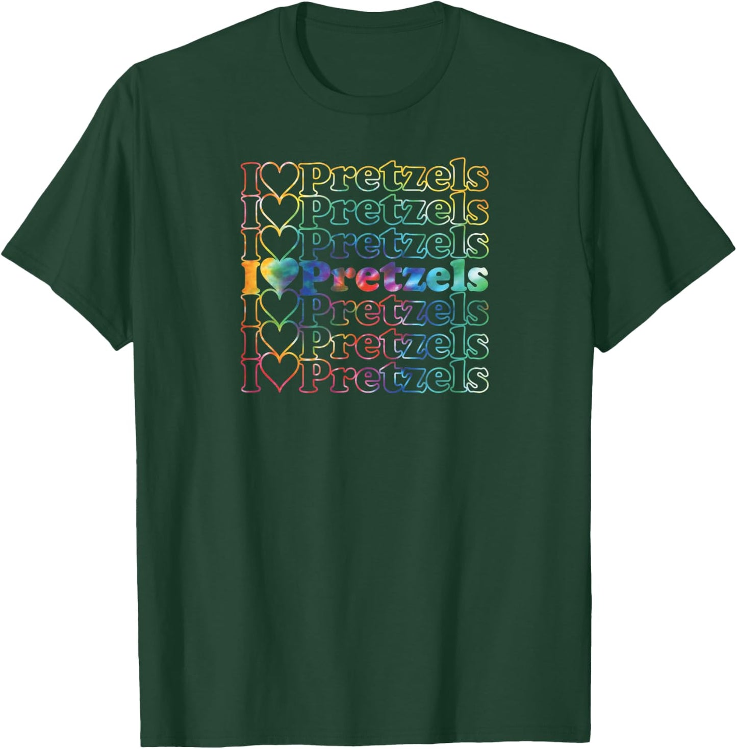 Pretzels Tie Dye Cool Vintage Inspired T-Shirt - T-Shirt | Forest