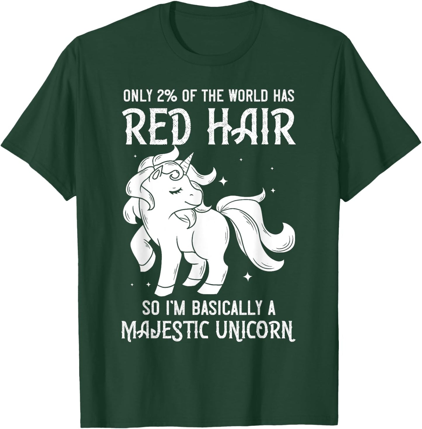 Red Hair Unicorn Gift Redhead Funny Red Headed T-Shirt - T-Shirt | Forest