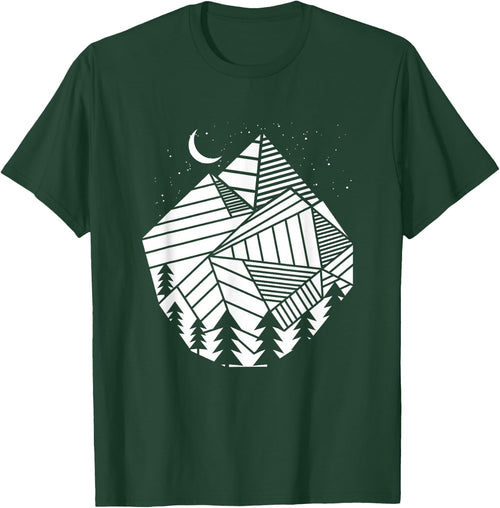 Hiking Polygon Mountains Trees - Geometric Shapes Hike Hiker