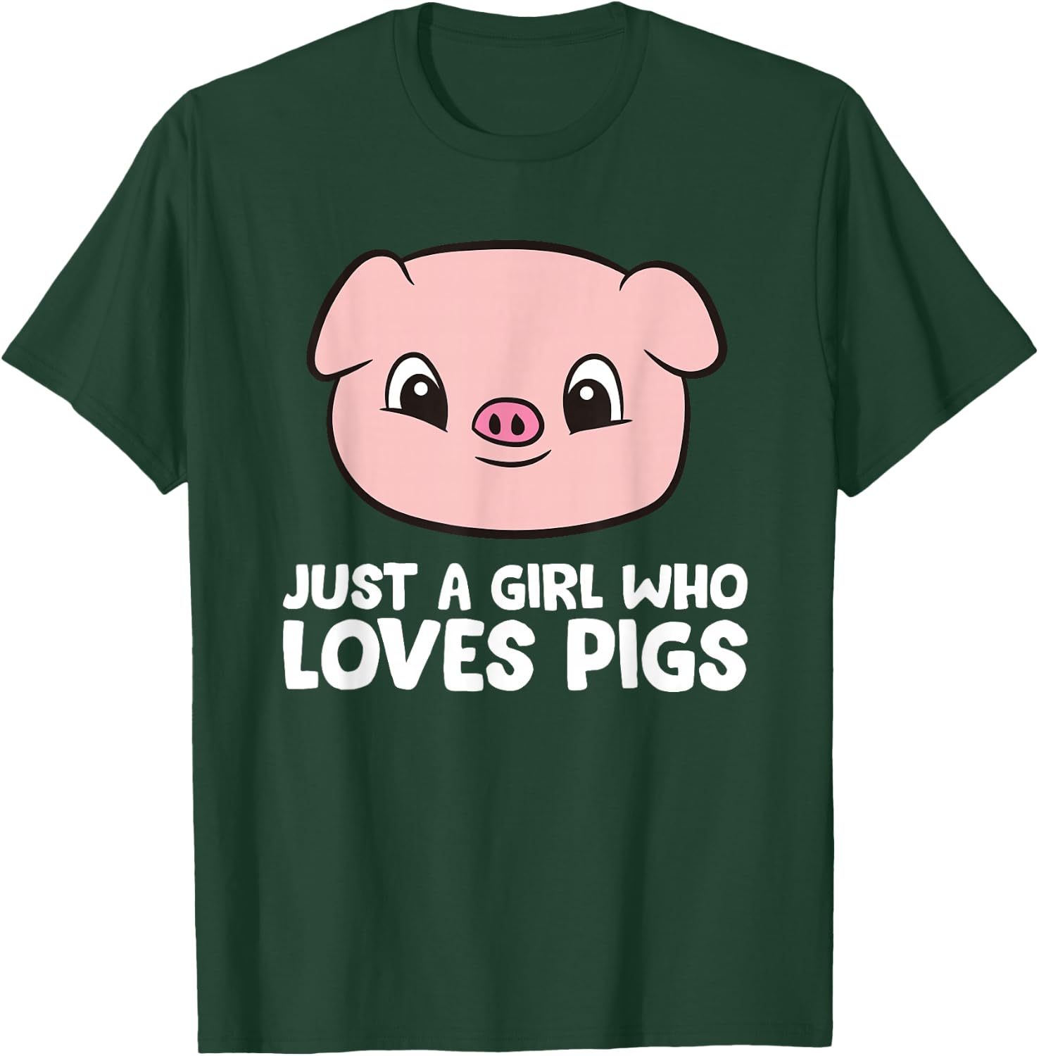 Pigs Farmer Girl Just a Girl Who Loves Pigs T-Shirt - T-Shirt | Forest