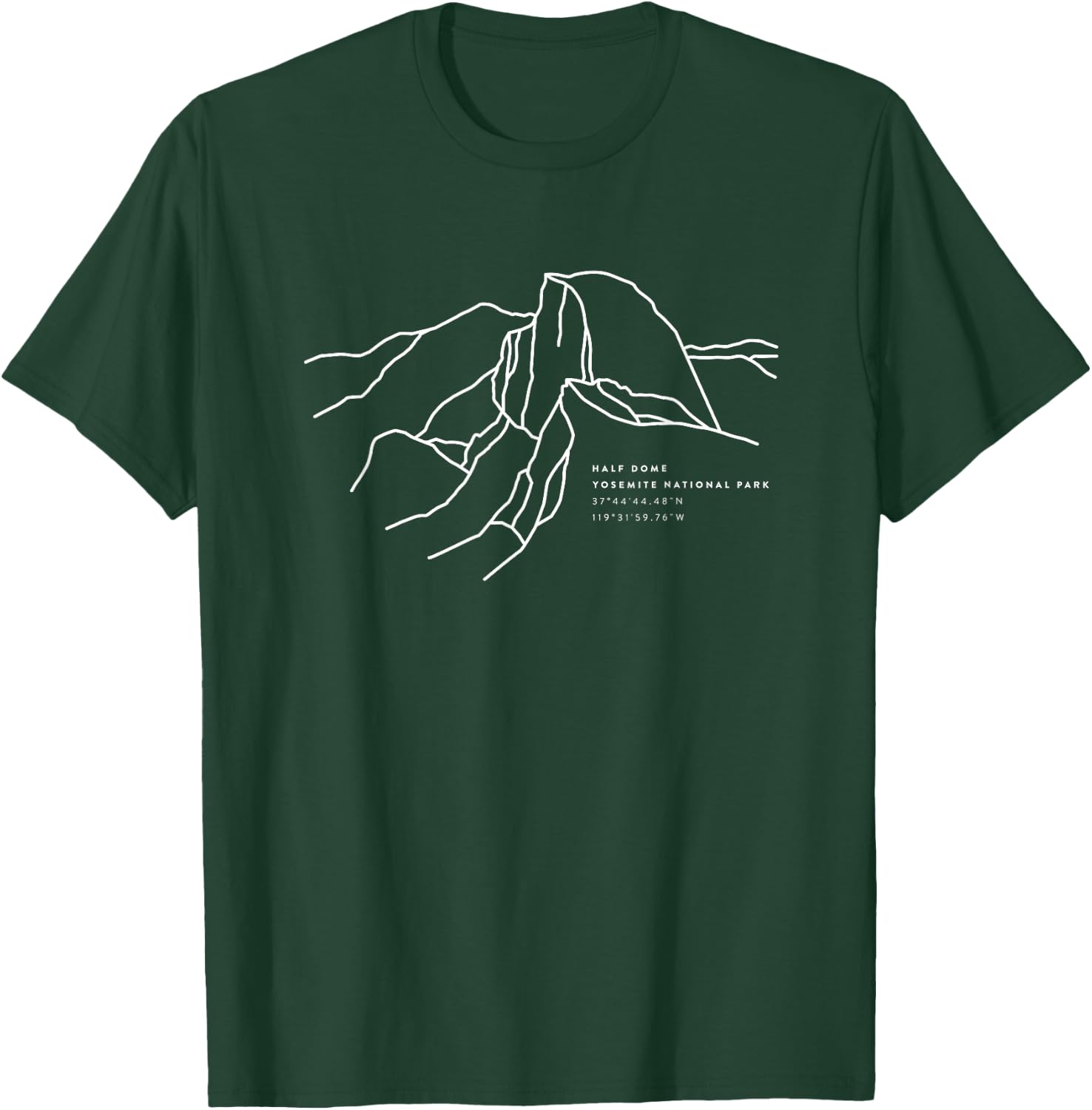 Places Around The World: Half Dome, Yosemite National Park T-Shirt - T-Shirt | Forest