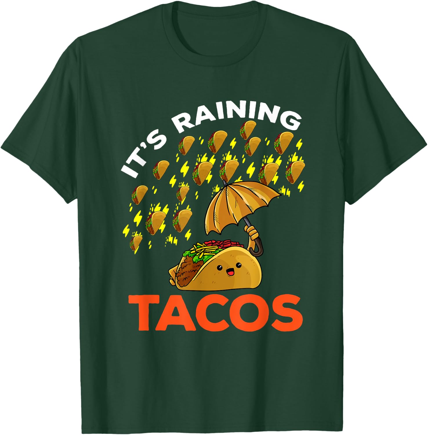 It's Raining Tacos Funny Mexican Food Kids Boy Girl T-Shirt - T-Shirt | Forest