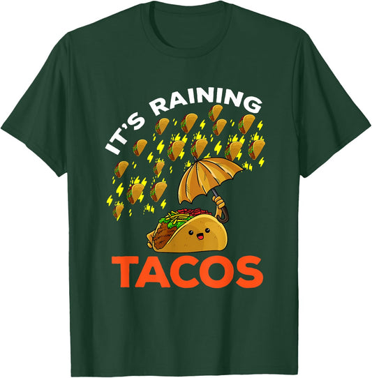 It's Raining Tacos Funny Mexican Food Kids Boy Girl T-Shirt - T-Shirt | Forest