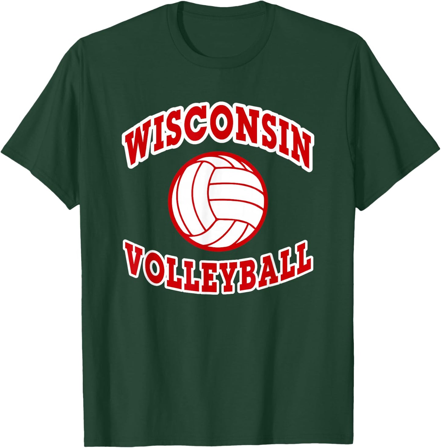 Wisconsin Volleyball Classic Style T-Shirt - T-Shirt | Forest