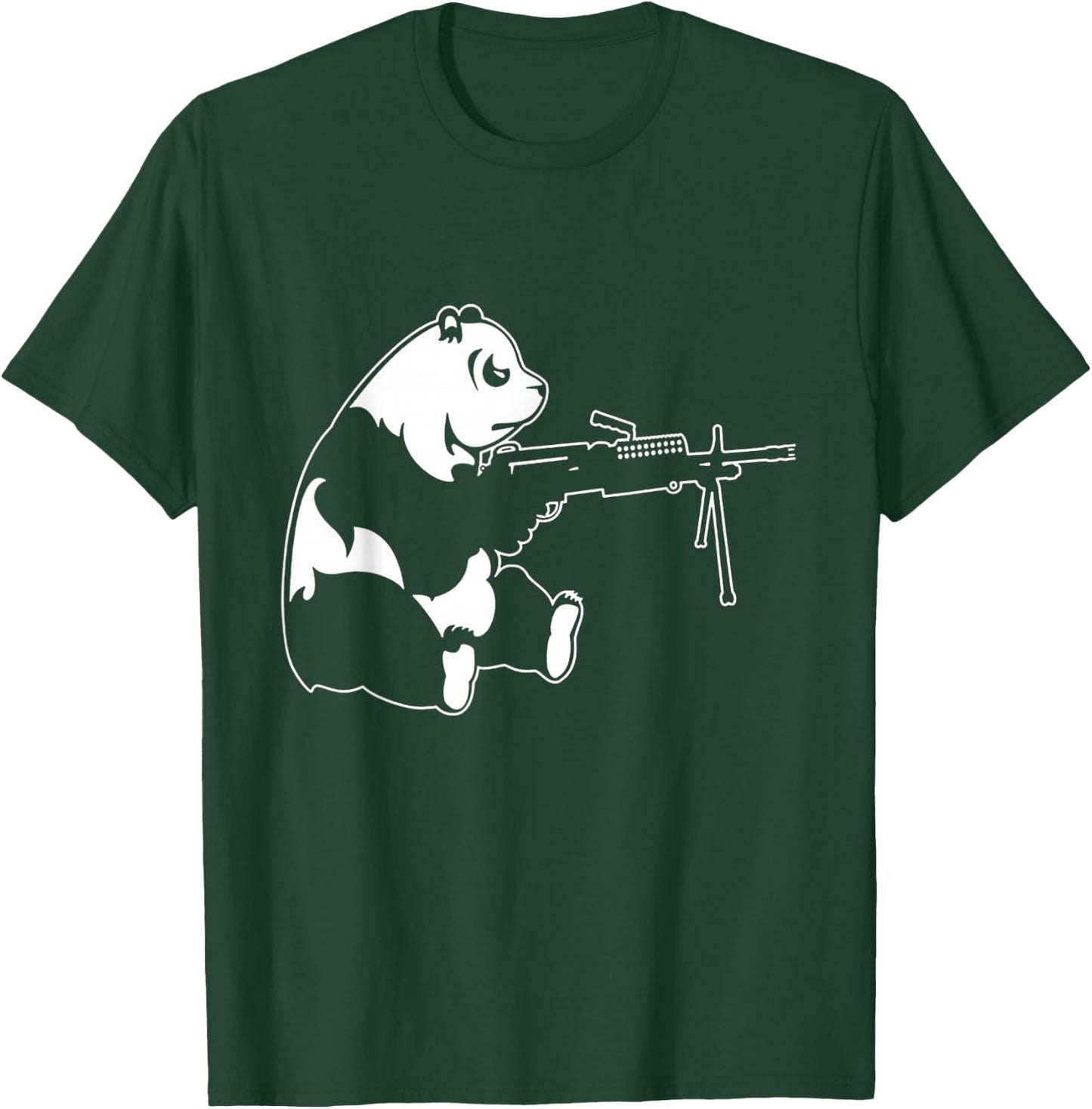 Panda Machine Gun T-Shirt - T-Shirt | Forest