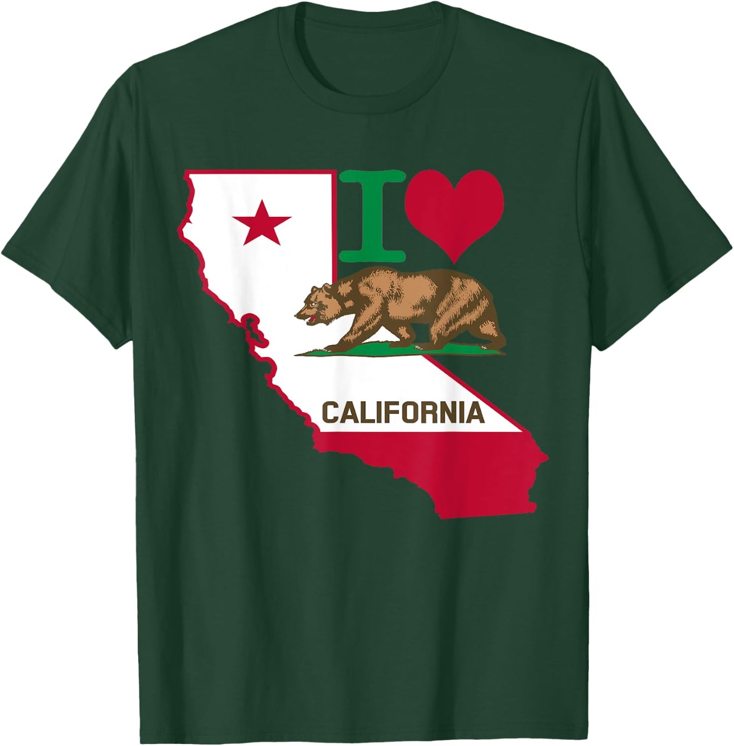 I Love California T-Shirt - T-Shirt | Forest