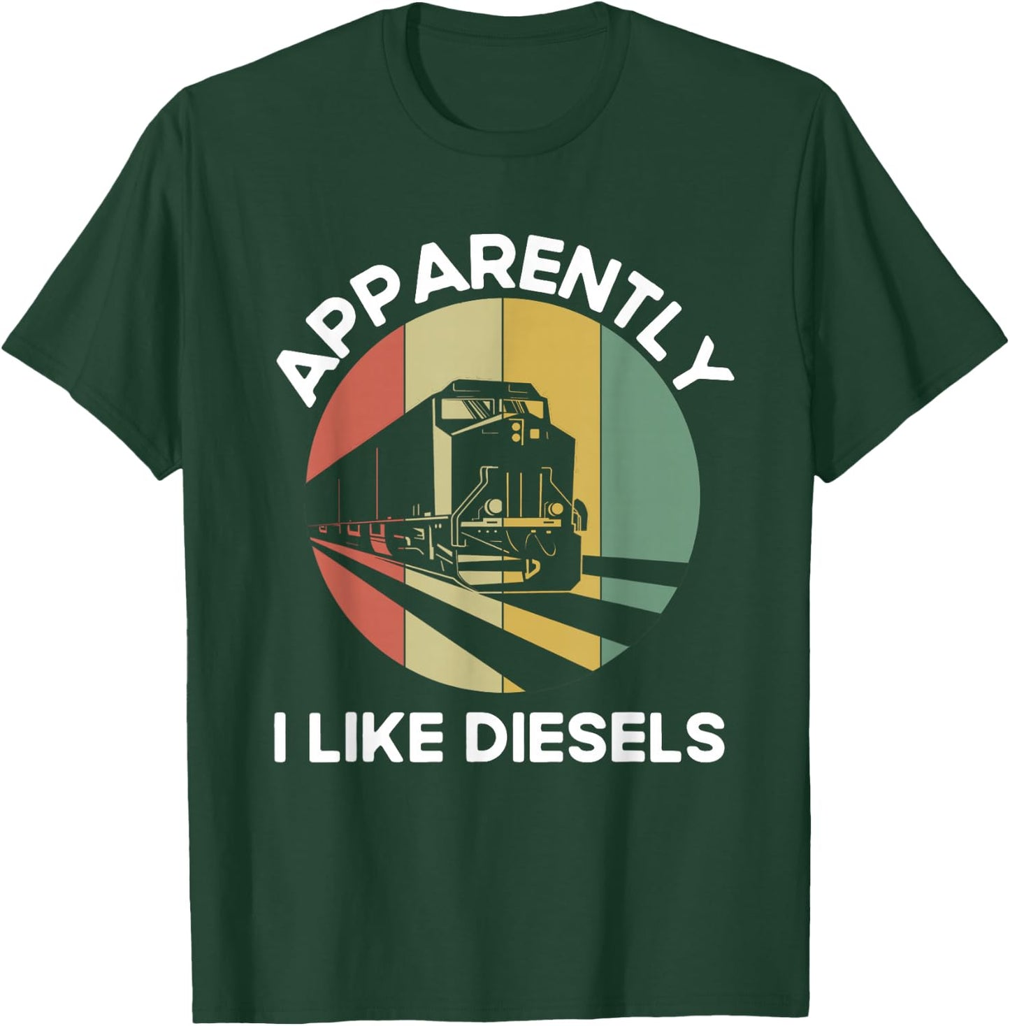 Diesel Locomotive Retro Model Train Enthusiasts Diesel Train T-Shirt - T-Shirt | Forest