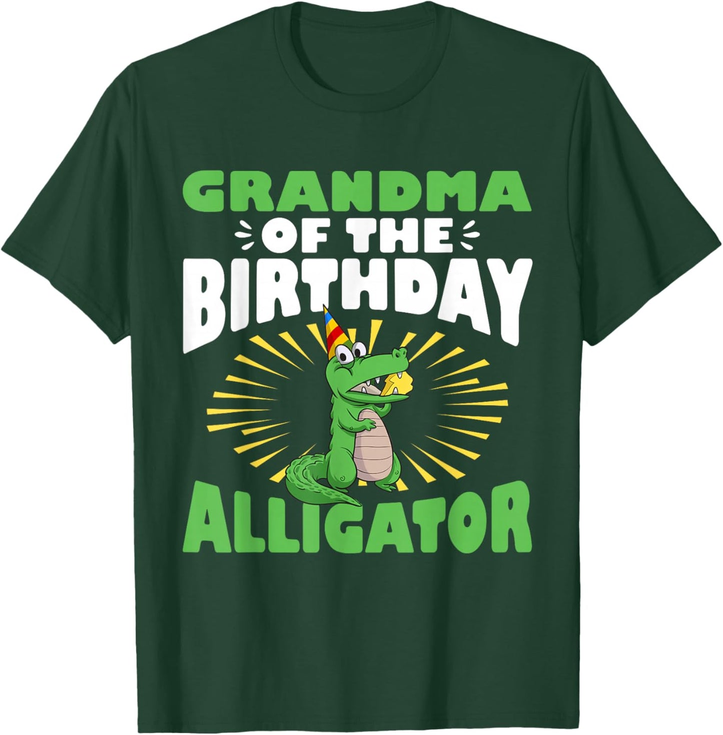 Alligator Birthday Crocodile Alligator Grandma T-Shirt - T-Shirt | Forest