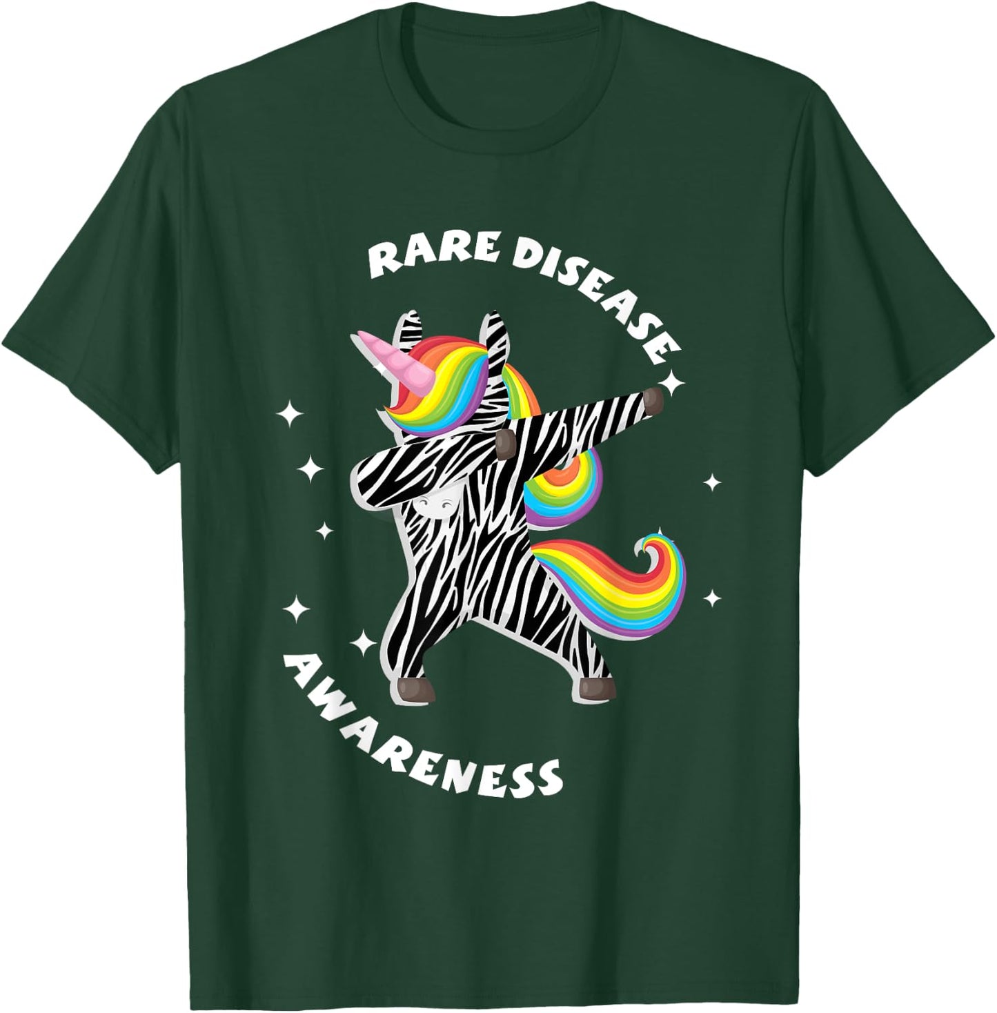 Kids Unicorn Rare Illness Awareness Zebra Disease T-Shirt - T-Shirt | Forest