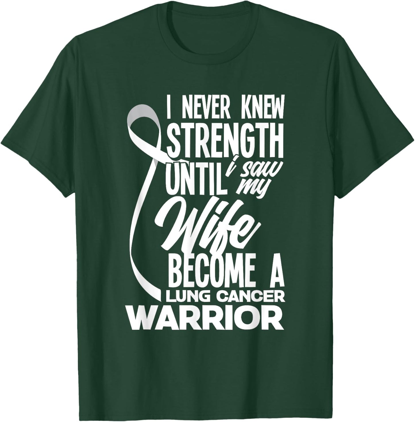 Proud Husband Of A Lung Cancer Warrior Wife Lung Cancer T-Shirt - T-Shirt | Forest