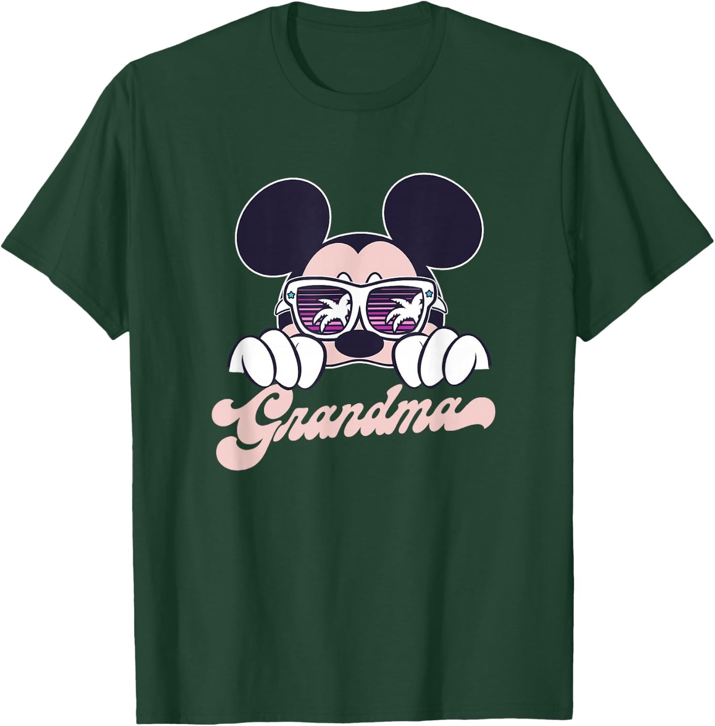 Disney Mickey and Friends Mickey Summer Vibes Grandma Logo T-Shirt - T-Shirt | Forest