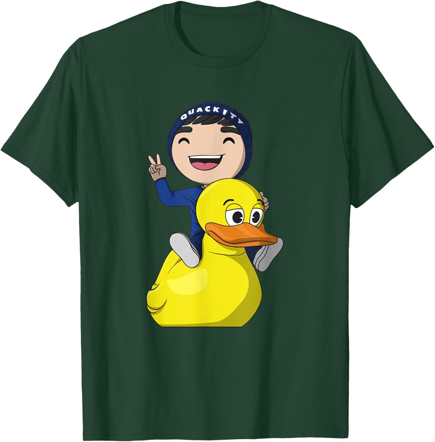 Quackity Black Small T-Shirt - T-Shirt | Forest