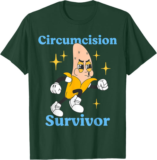 Retro Circumcision Survivor Funny Adult Humor Religious T-Shirt - T-Shirt | Forest