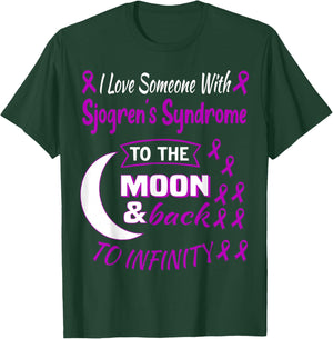 Sjogrens Syndrome Awareness Purple Ribbon Sjogren's disease T-Shirt - T-Shirt | Forest