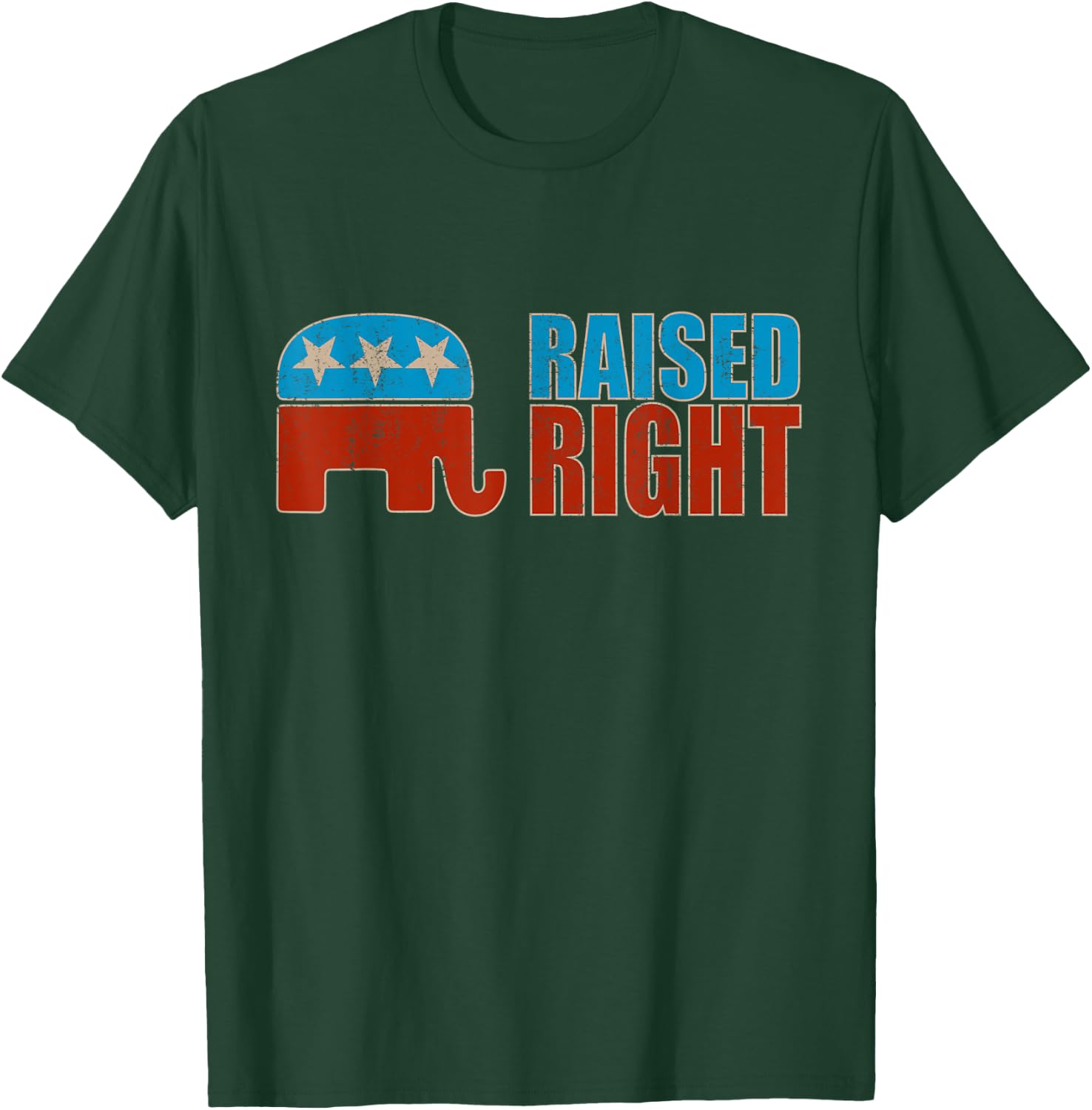 Raised Right Trump 2020 Republican Conservative T-Shirt - T-Shirt | Forest