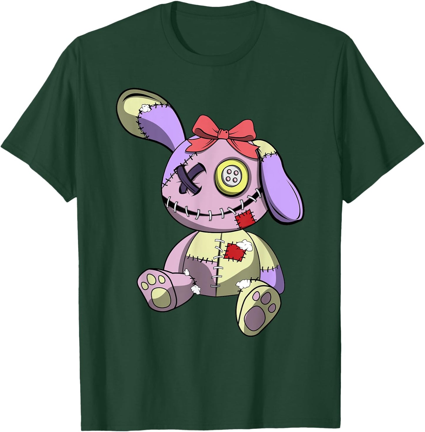 Japanese Kawaii Pastel Goth Cute Anime Creepy Teddy Bear T-Shirt - T-Shirt | Forest