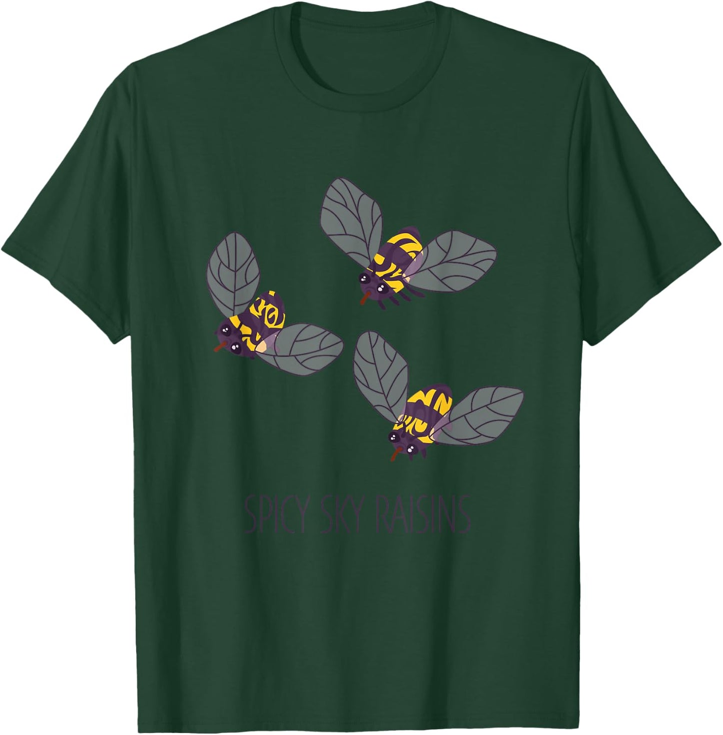 Spicy Sky Raisins Funny Bee Bees Wasp Pollinate T-Shirt - T-Shirt | Forest