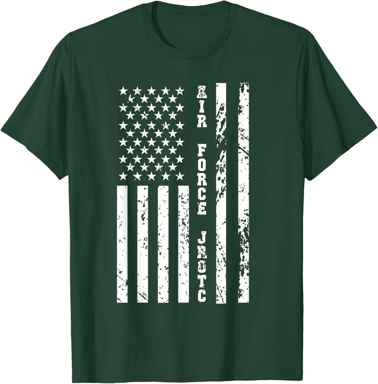 USAF JROTC Air Force Junior ROTC w US Flag T-Shirt - T-Shirt | Forest