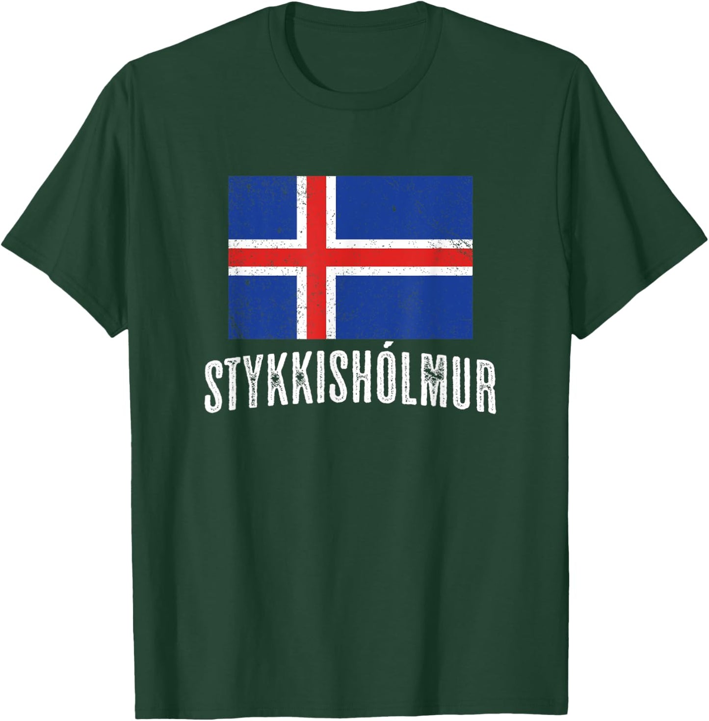 City of Stykkishólmur ICELAND | Icelandic Flag Novelty Merch T-Shirt - T-Shirt | Forest