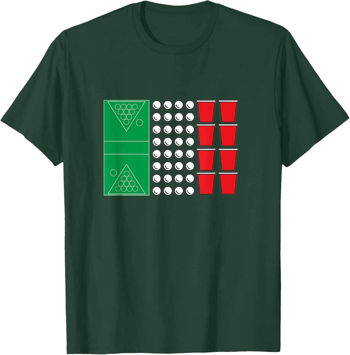 Beer Pong Italy Flag Italian Beerpong Italia T-Shirt - T-Shirt | Forest