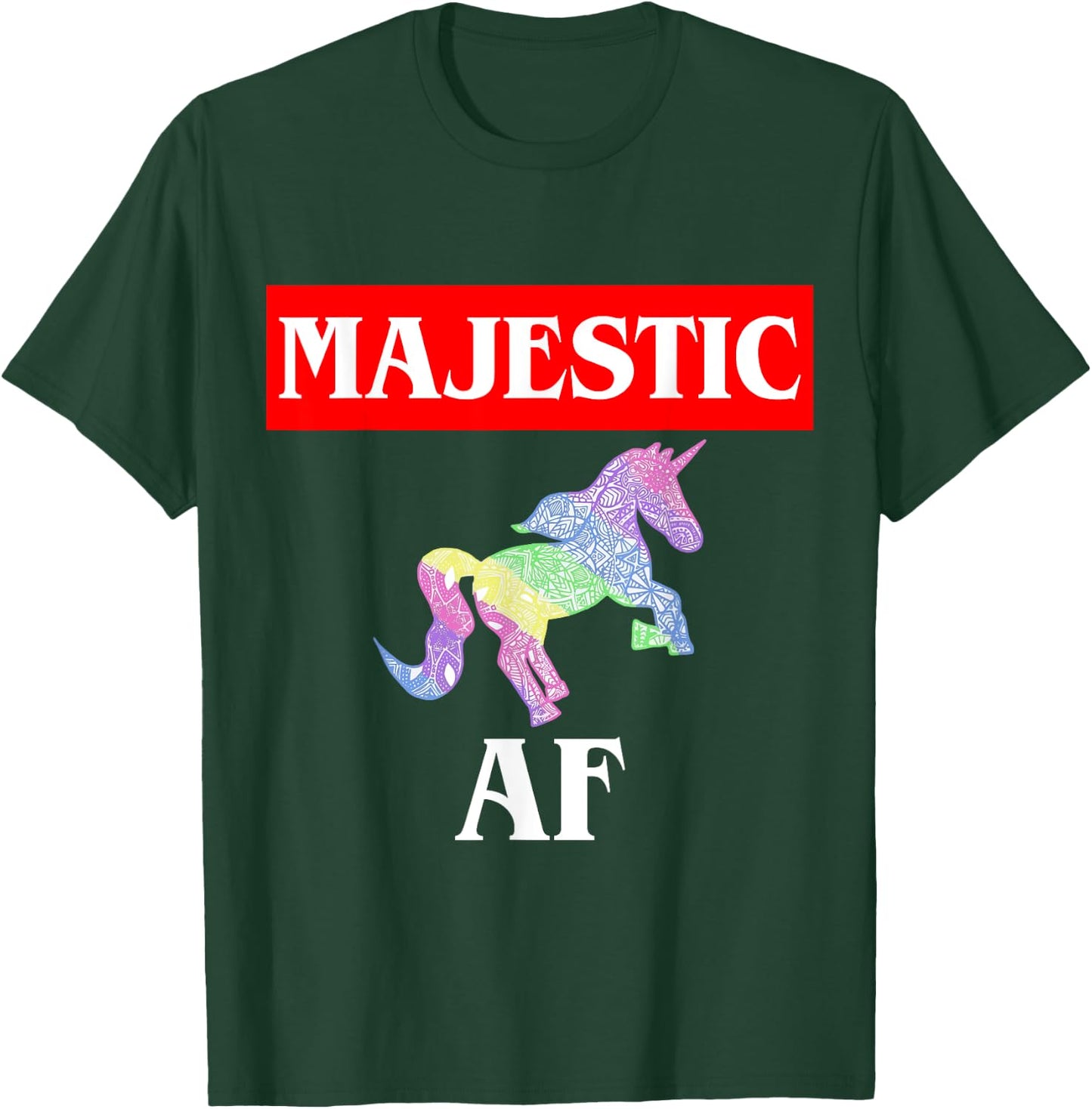 Majestic AF Unicorn T-Shirt - T-Shirt | Forest