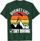 Bucket List Sky Diving Vintage Skydiver Skydiving Parachute T-Shirt - T-Shirt | Forest