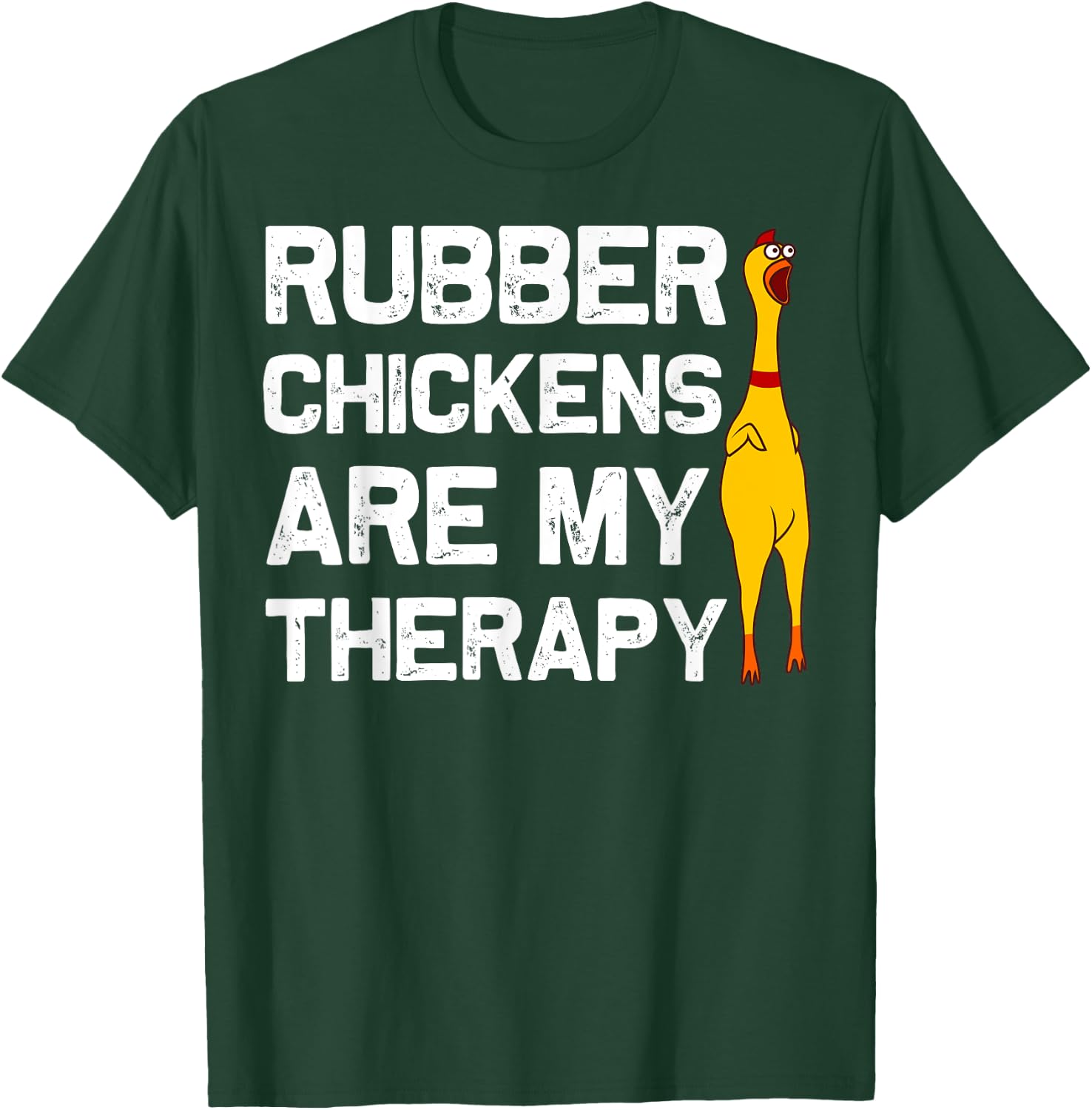 Funny Rubber Chicken Gift Men Women Rubber Chicken Costume T-Shirt - T-Shirt | Forest