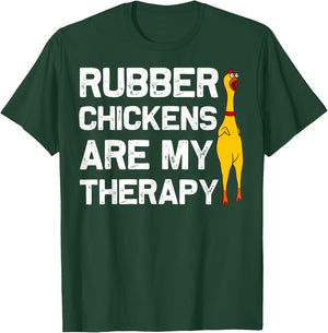 Funny Rubber Chicken Gift Men Women Rubber Chicken Costume T-Shirt - T-Shirt | Forest