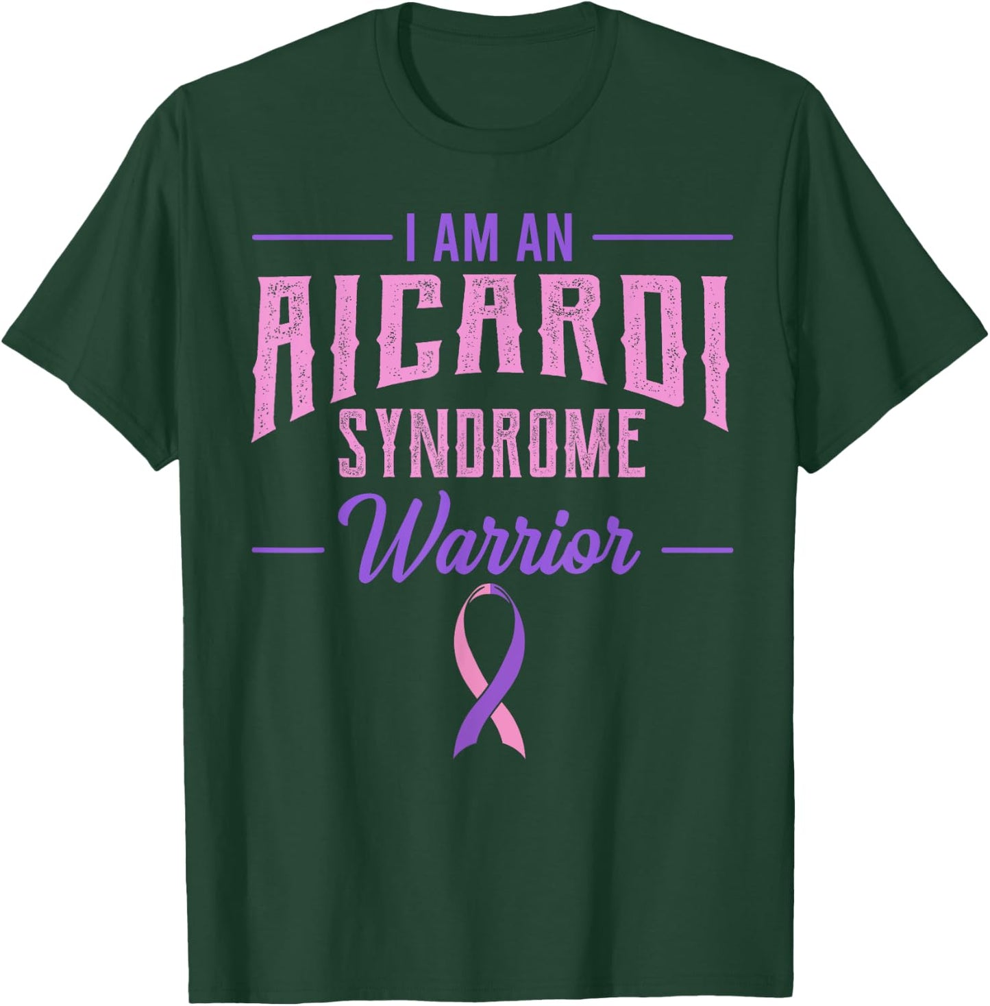 Aicardi Syndrome Warrior Genetic Disorder Corpus Callosum T-Shirt - T-Shirt | Forest