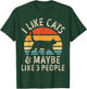 I Like Cats And Maybe Like 3 People Cat Retro Men T-Shirt - T-Shirt | Forest