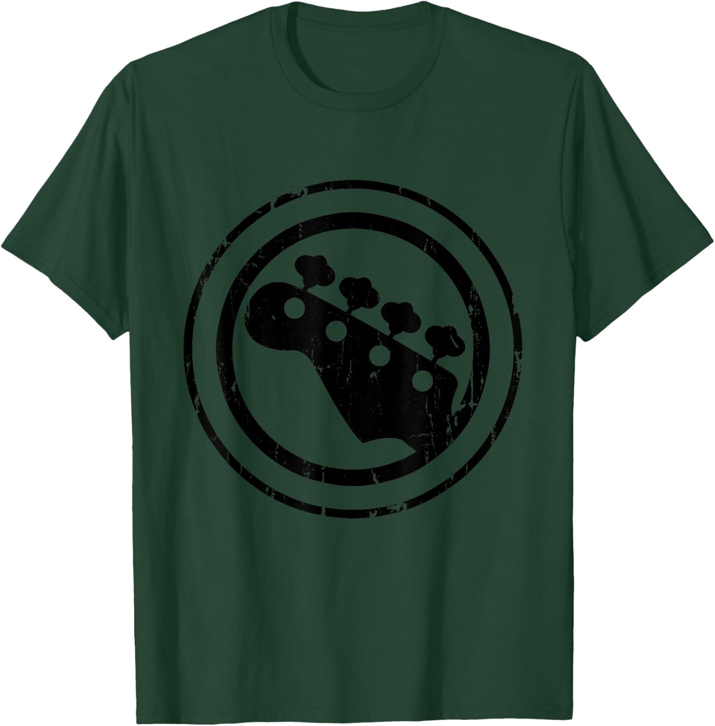 Bass Player Bass Guitar Vintage Bassist Gift T-Shirt - T-Shirt | Forest