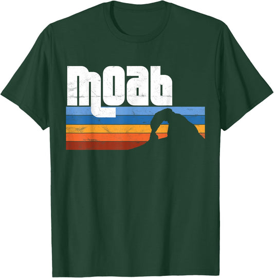 Moab Utah UT Arches Canyonlands National Park Retro Sunset T-Shirt - T-Shirt | Forest