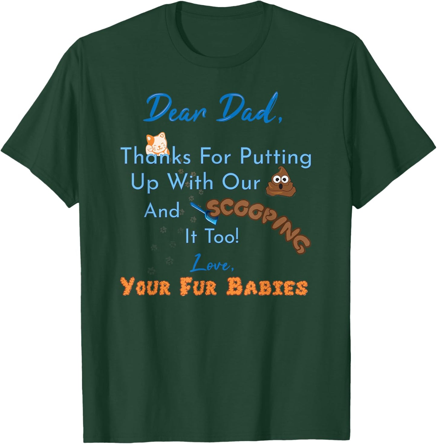 From Fur Babies for Father - Father's Day Cat Dad Women T-Shirt - T-Shirt | Forest