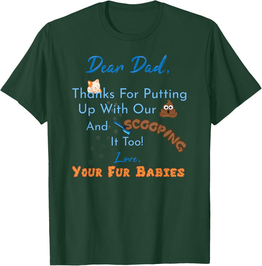 From Fur Babies for Father - Father's Day Cat Dad Women T-Shirt - T-Shirt | Forest