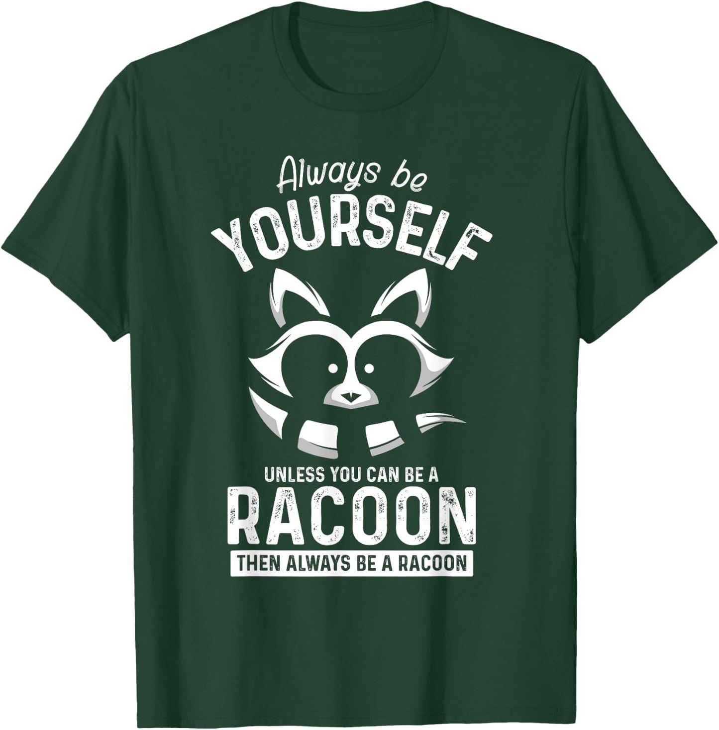 Funny Animal Gift Cute Adorable Men Boys Kids Racoon T-Shirt - T-Shirt | Forest