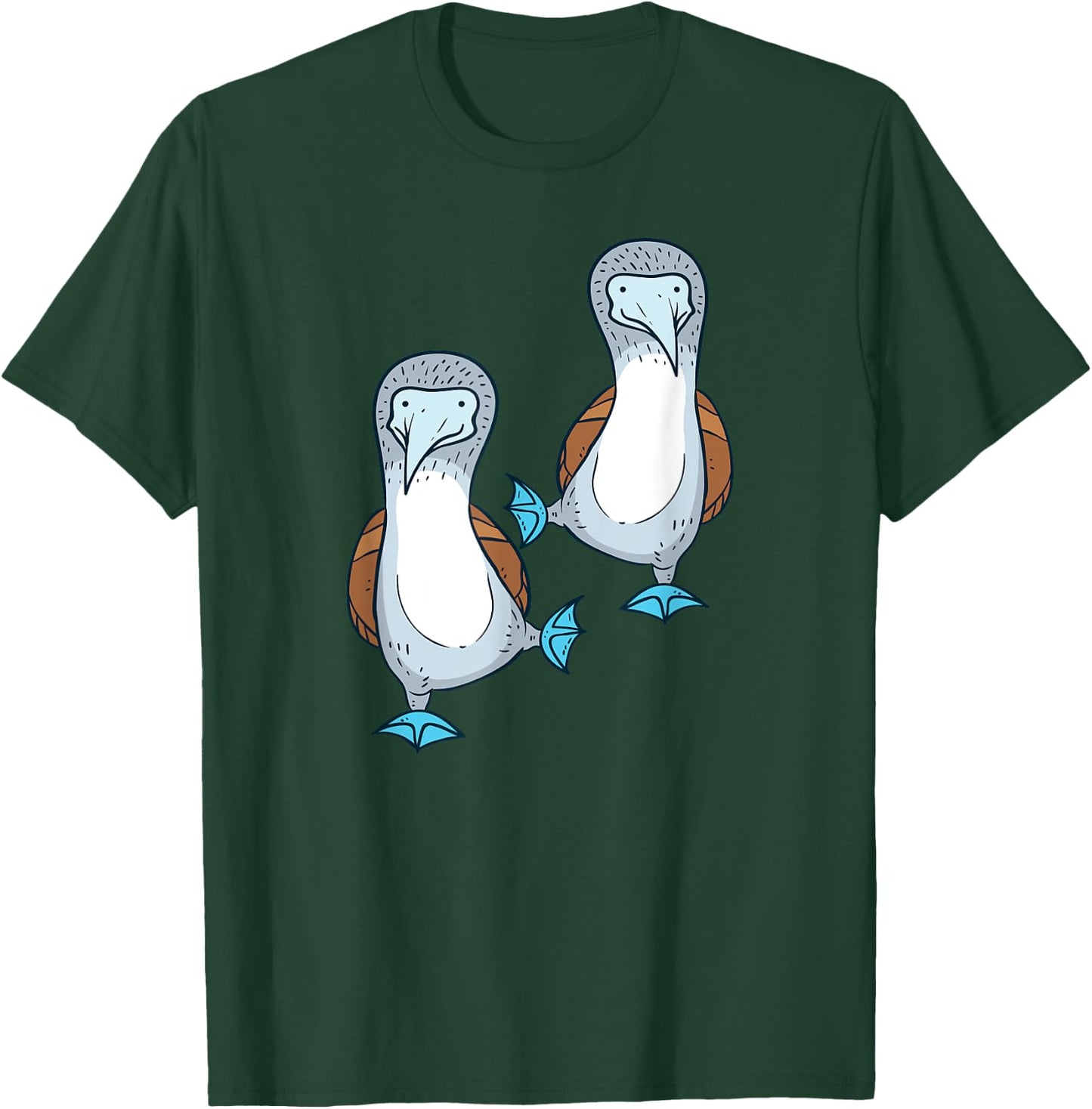 Dancing Sea Bird Fancy Blue Foot Booby - Funny Ornithology T-Shirt - T-Shirt | Forest