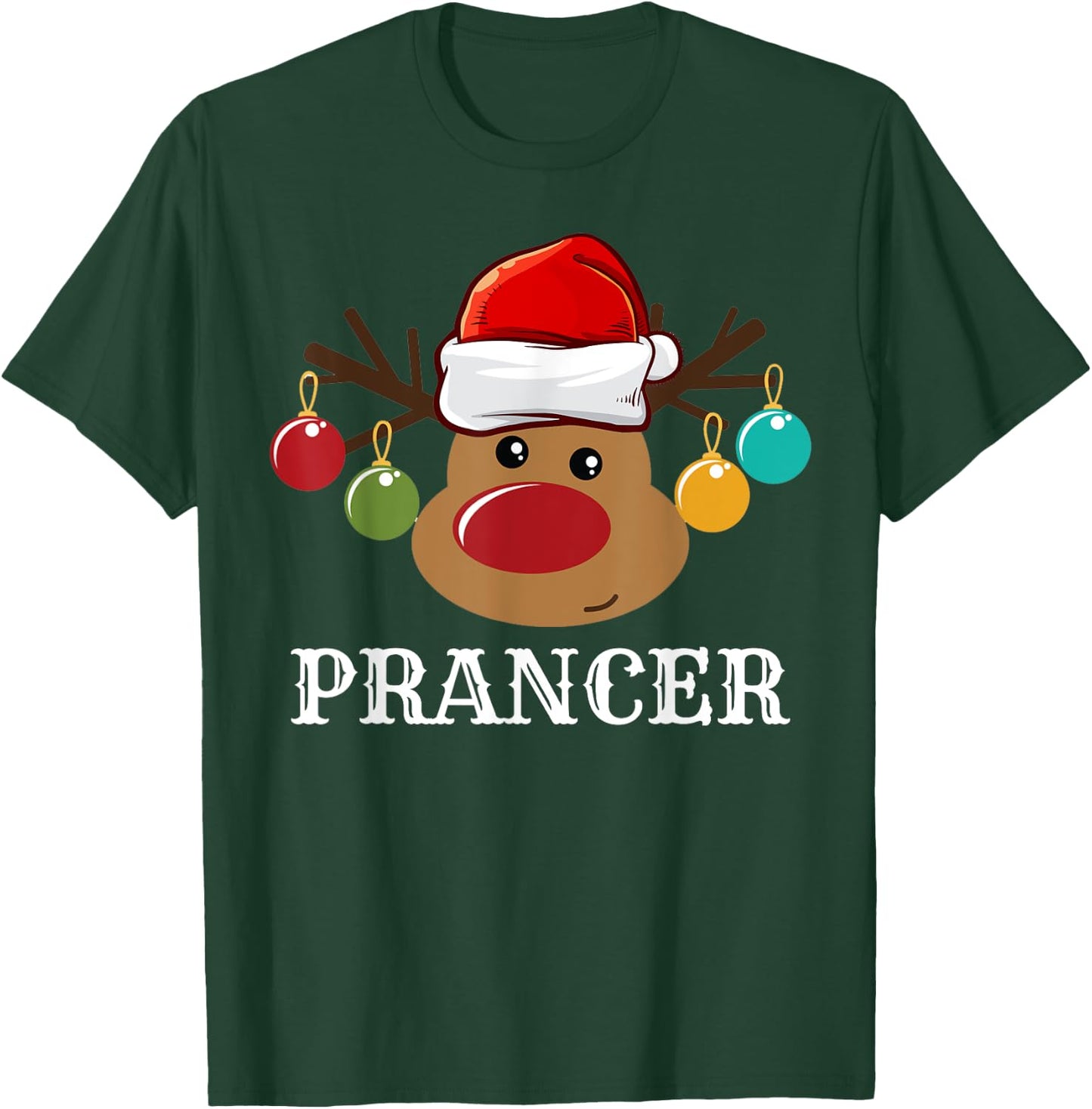 Santa Reindeer Prancer Xmas Group Costume T-Shirt - T-Shirt | Forest