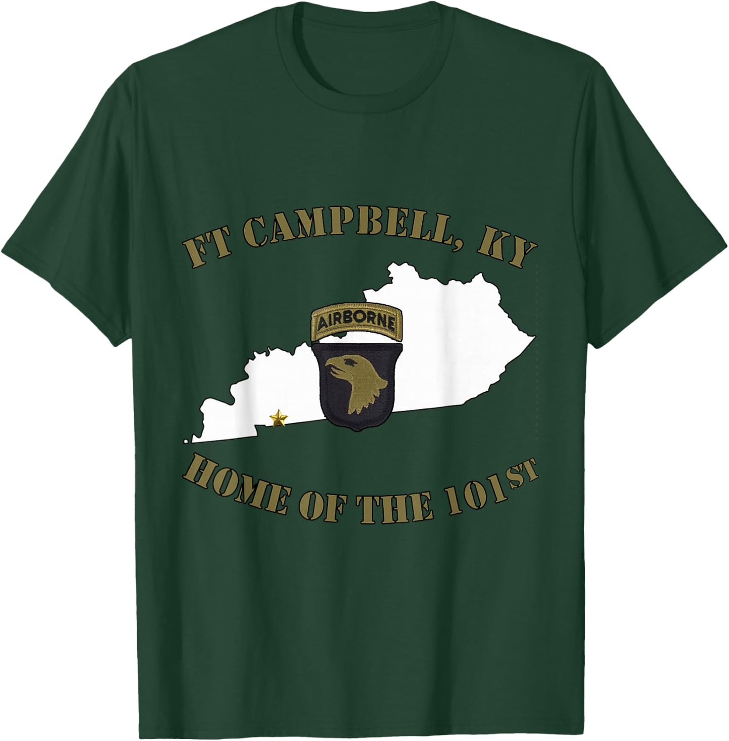 Fort Campbell Army Base-OD Design-Hopkinsville KY design T-Shirt - T-Shirt | Forest