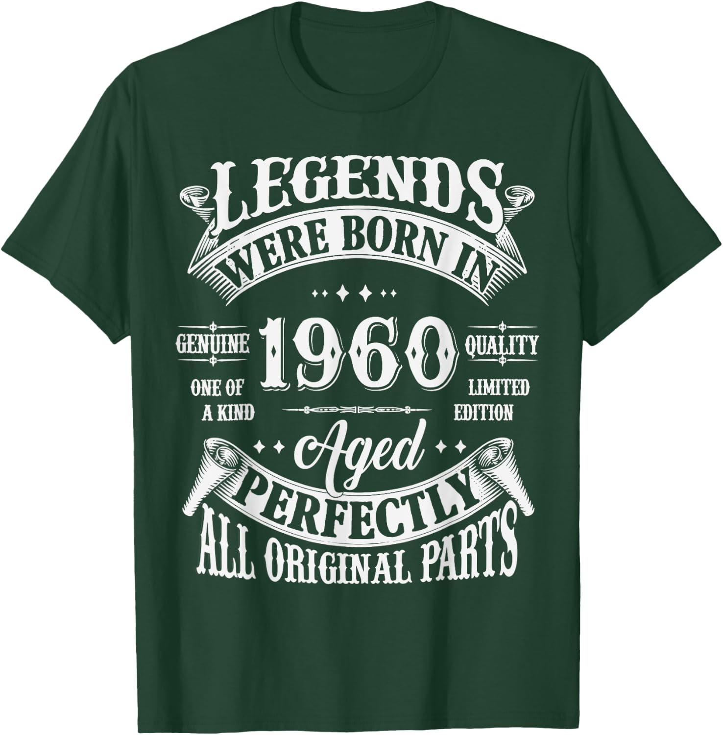 65th Birthday 65 Years Old Vintage Legends Born In 1960 T-Shirt - T-Shirt | Forest