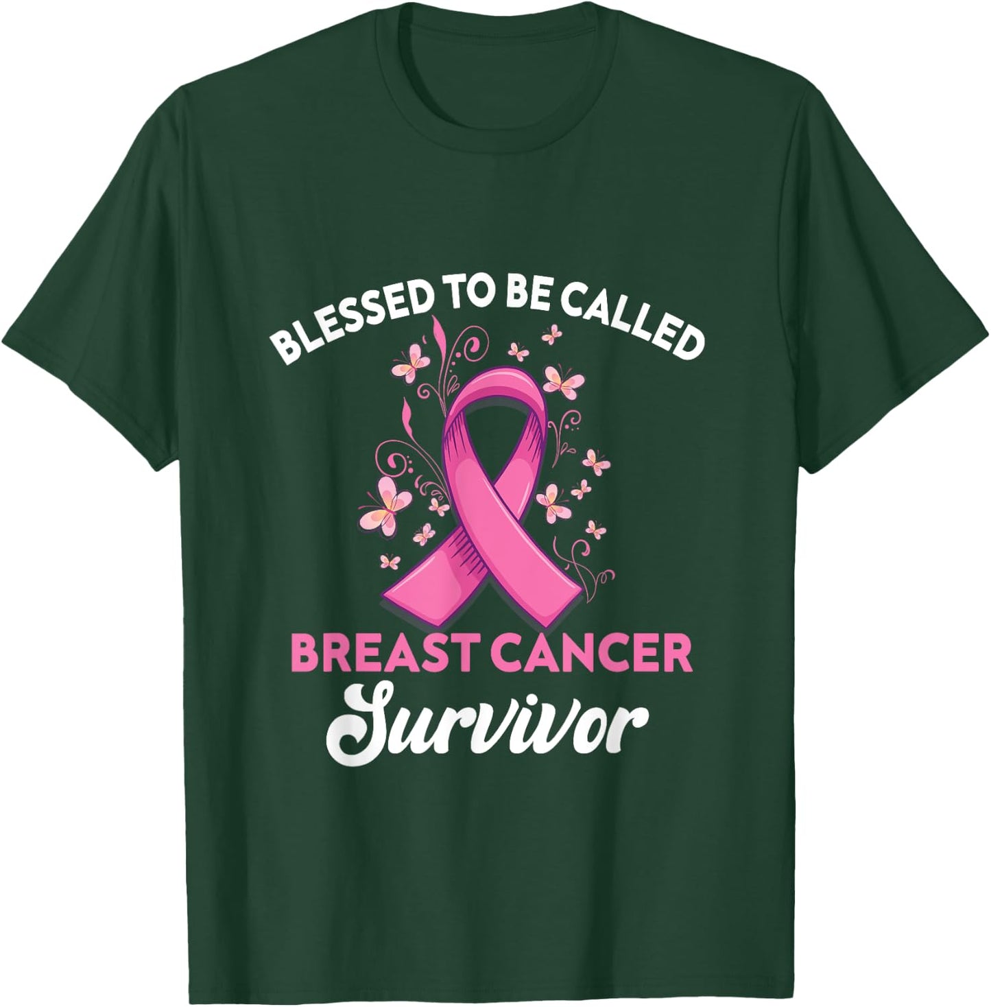 Support Breast Cancer survivor Breast Cancer Awareness T-Shirt - T-Shirt | Forest