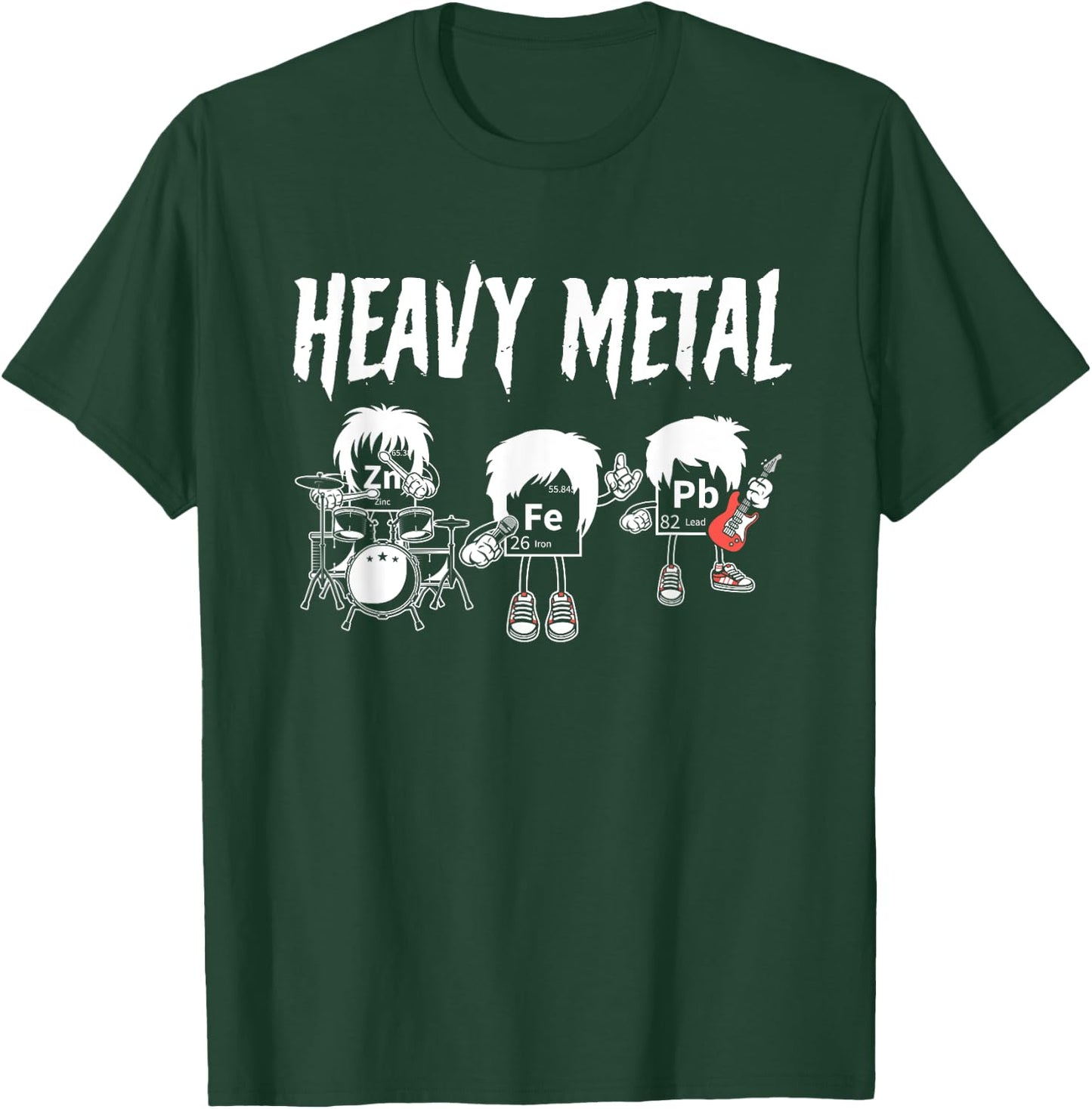 Heavy Metals Chemistry Pun Periodic Table T-Shirt - T-Shirt | Forest