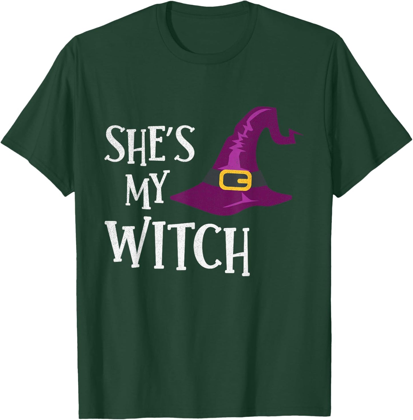She's My Witch Funny Halloween Costume T-Shirt - T-Shirt | Forest